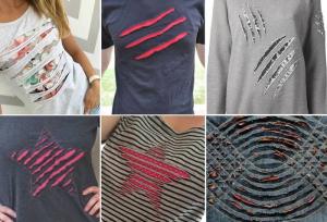 Viața nouă a vechilor tricouri: idei de decorare de îmbrăcăminte în tehnica omidă