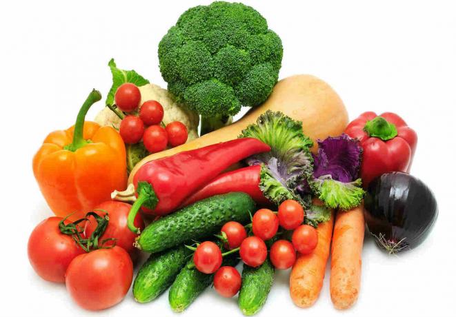 legume și fructe colorate