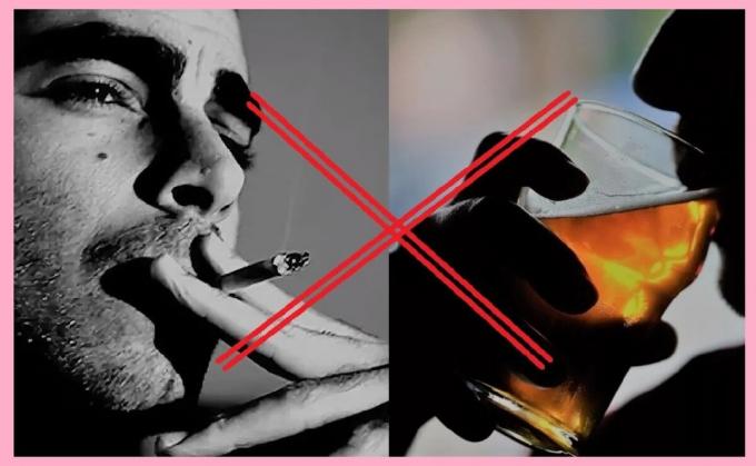 obiceiuri proaste limită (fumat țigări și băuturi care conțin alcool etilic)